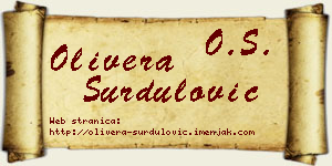 Olivera Surdulović vizit kartica